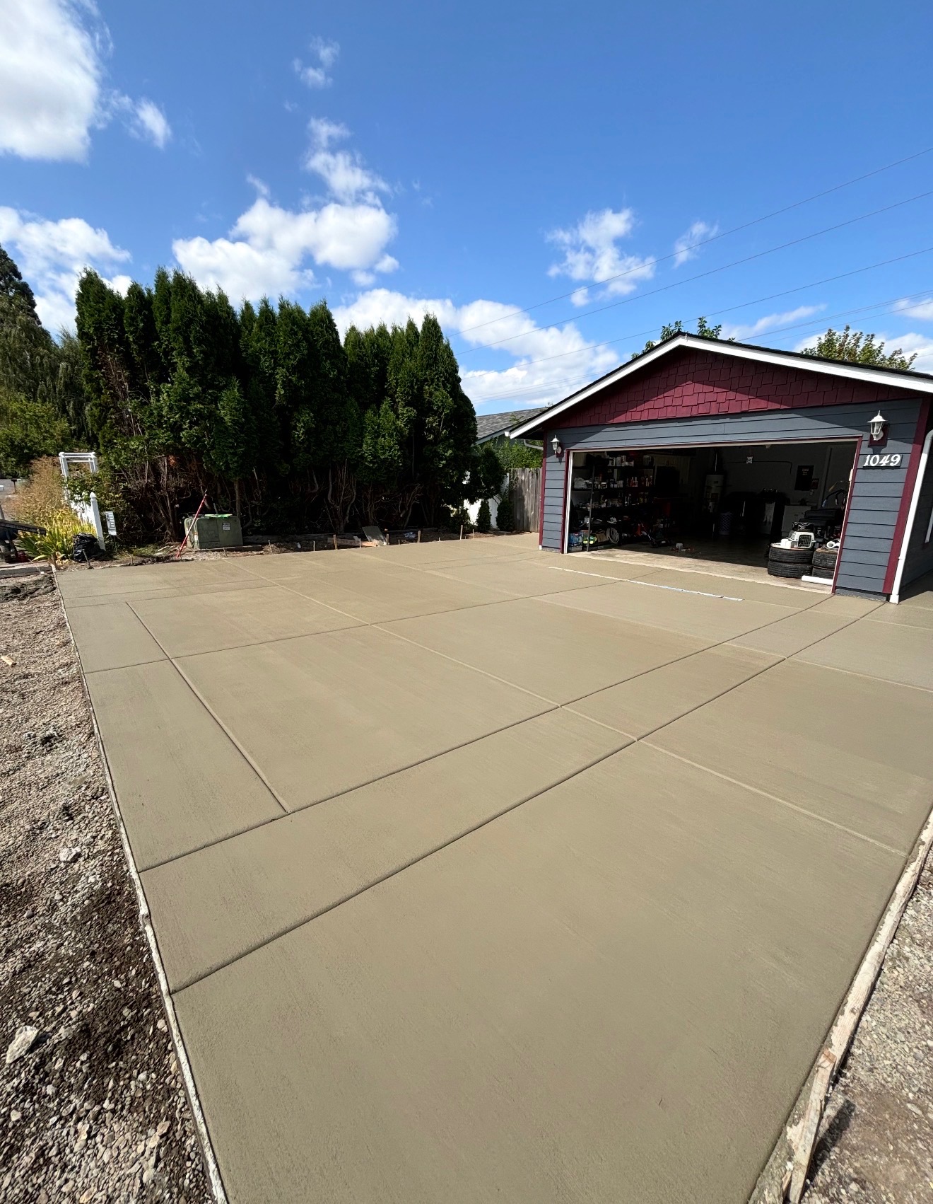 New concrete driveway installation Happy Valley Oregon