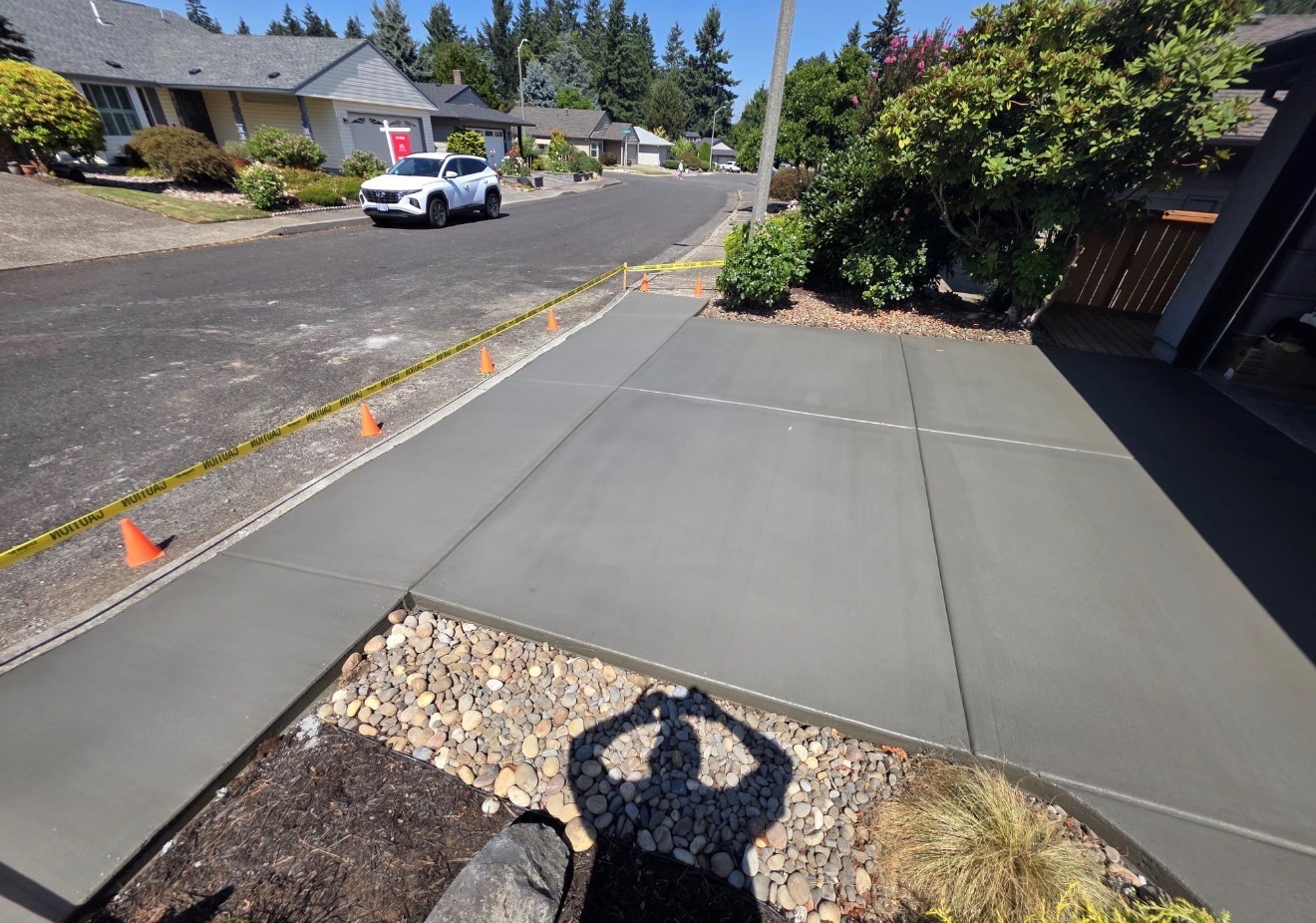 Concrete driveway pour Portland metro Oregon