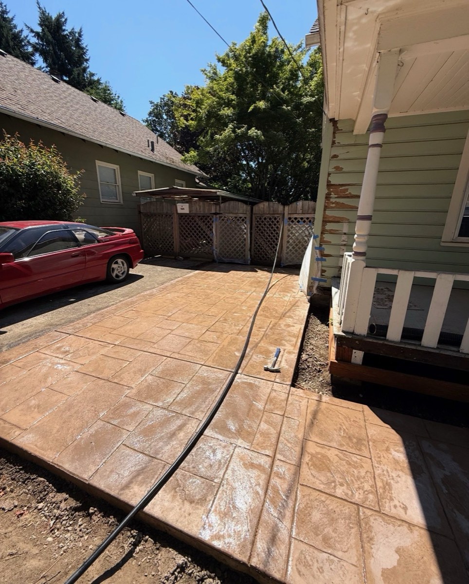 Stamped decorative concrete Portland metro Oregon